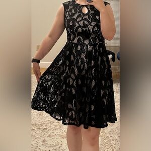 Black Fit and Flare Cocktail Dress